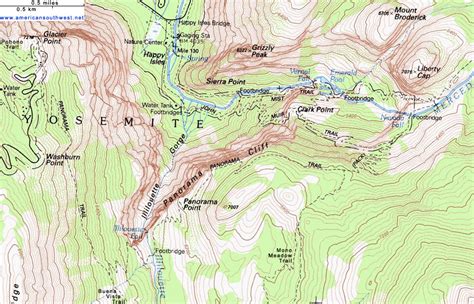 yosemite hikes map|topographic map yosemite.